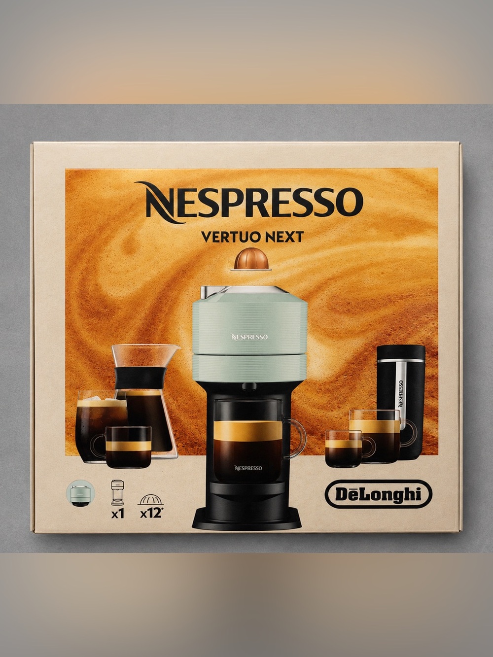 Nespresso Vertuo Next Coffee and Espresso Maker by De'Longhi, Jade